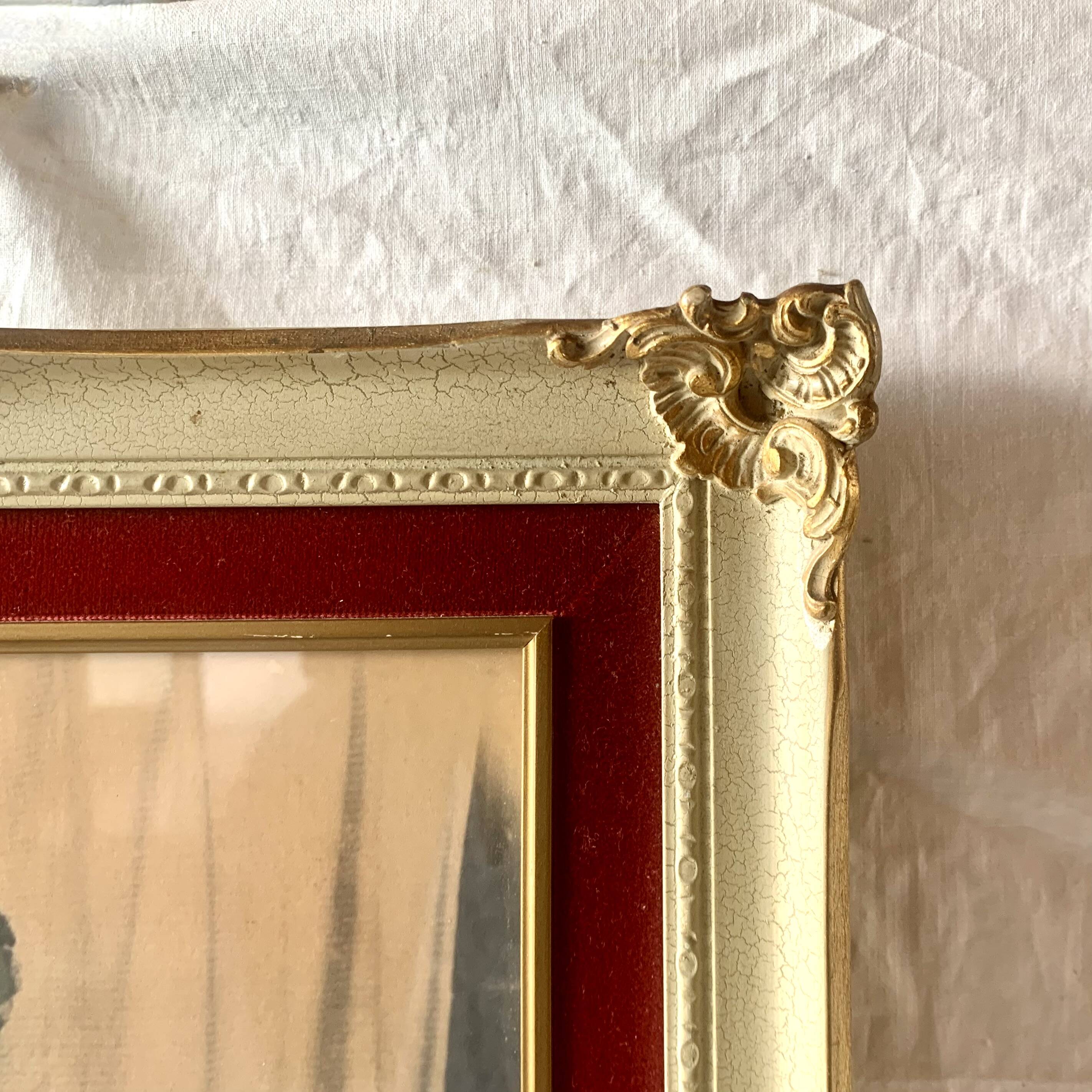 Old carved wooden wall frame