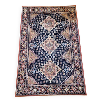 Midnight blue wool Persian rug
