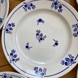 Saint Amand dessert plates blue flowers