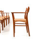Danish teak dining chairs by Arne Wahl Iversen Glyngøre Stolefabrik