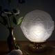 Vintage art deco globe table lamp in frosted glass