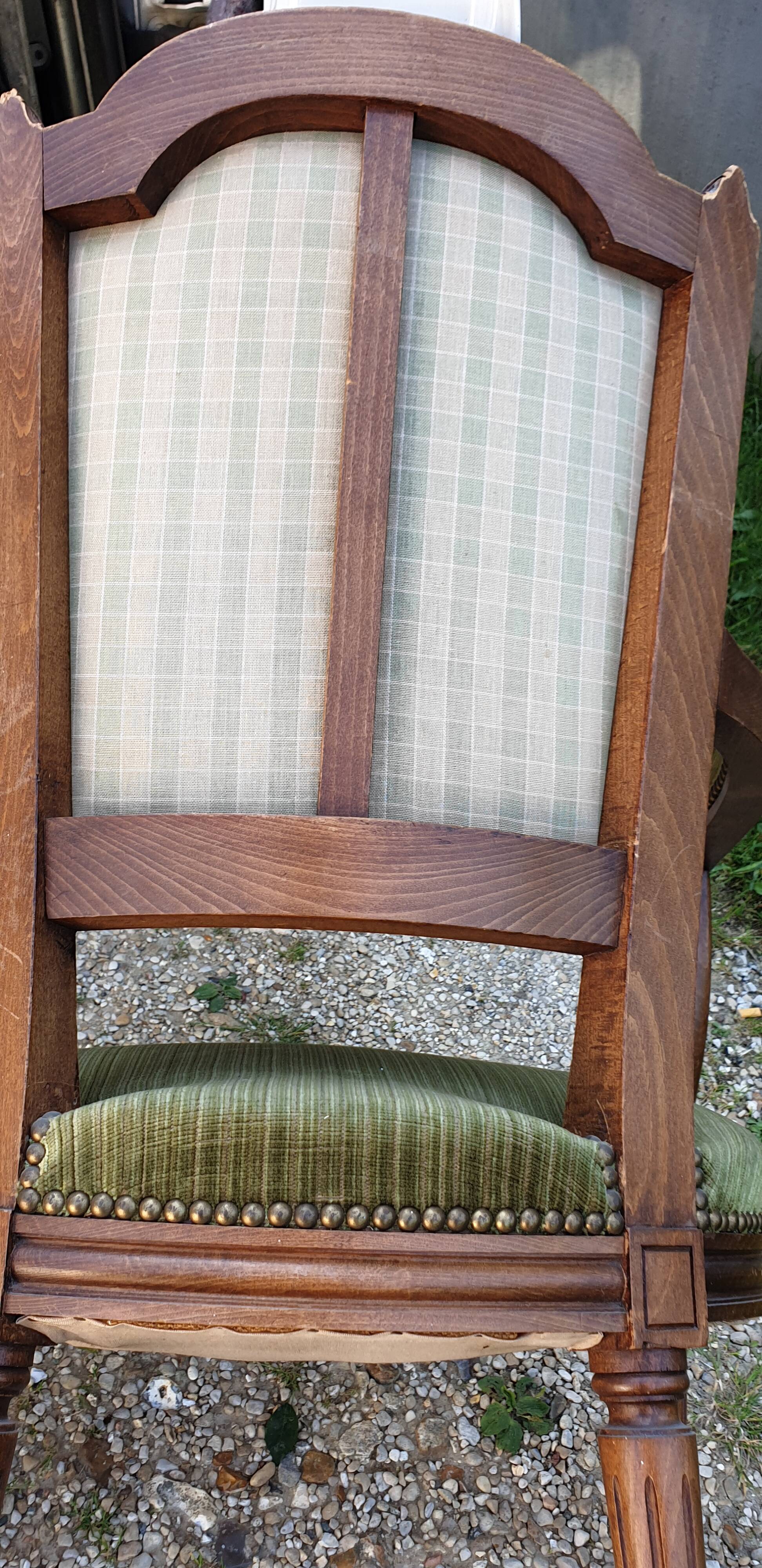 2 Louis XVI Trianon cabriolet armchairs