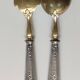 Old sweet dessert service 4 pieces silver embossed minerva hallmark