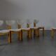 Pine tripod dining chairs - Europe 1970s