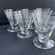 6 verres à porto – cristal guilloché – art déco