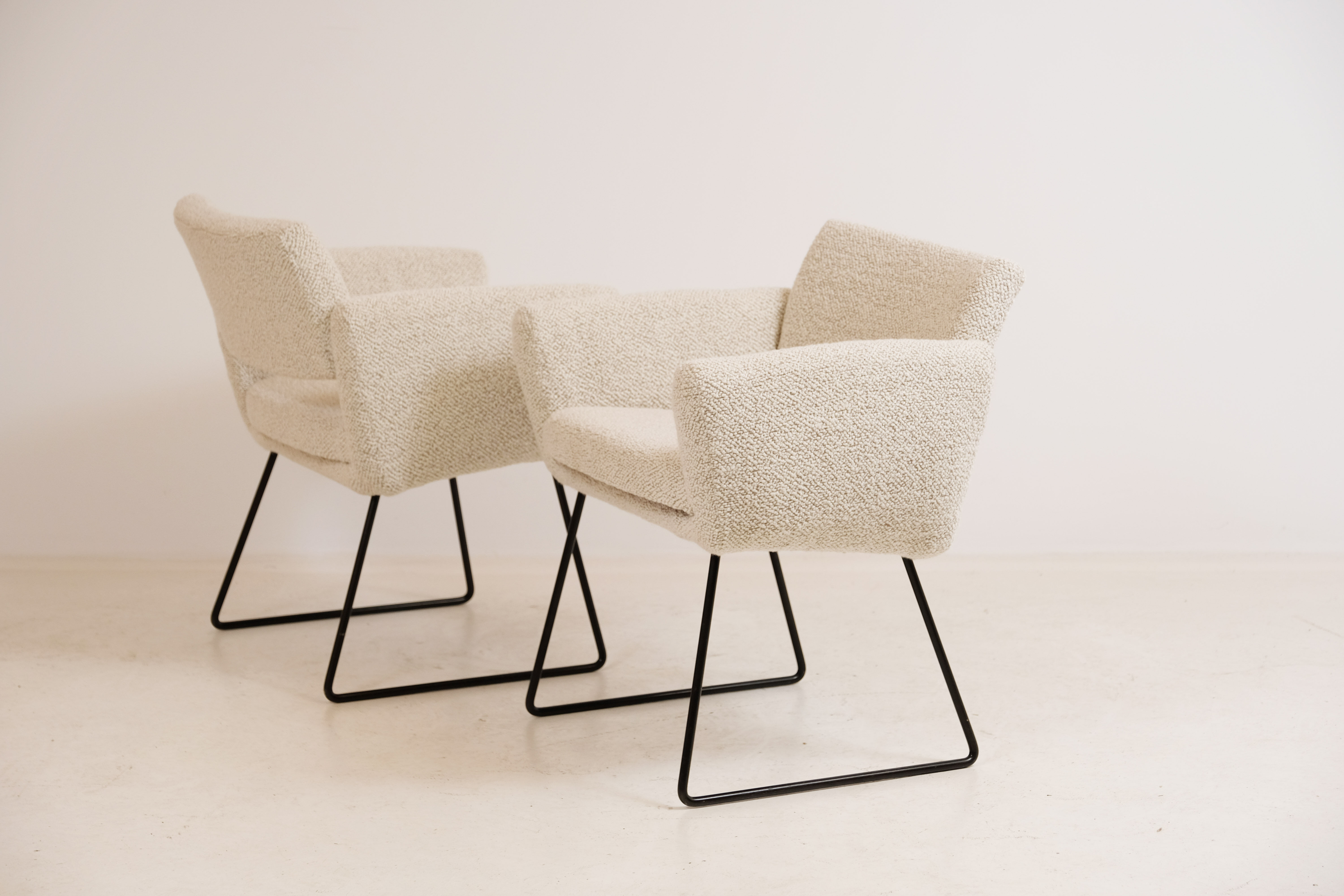 Pair of armchairs 763 by Joseph André Motte for Steiner 1950