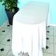 Draps vintage en lin blanc brodée monogramme WL 140x280 *F4*