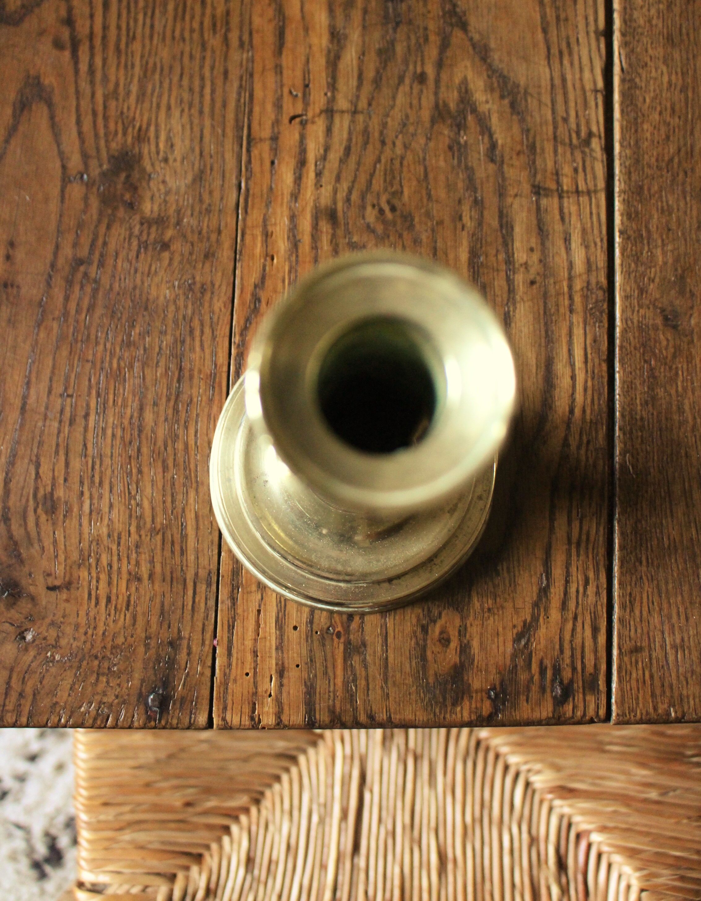 Brass torch candle holder