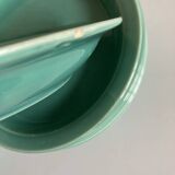 Set of 9 modernist turquoise earthenware plates from 1950 by Villeroy & Boch.