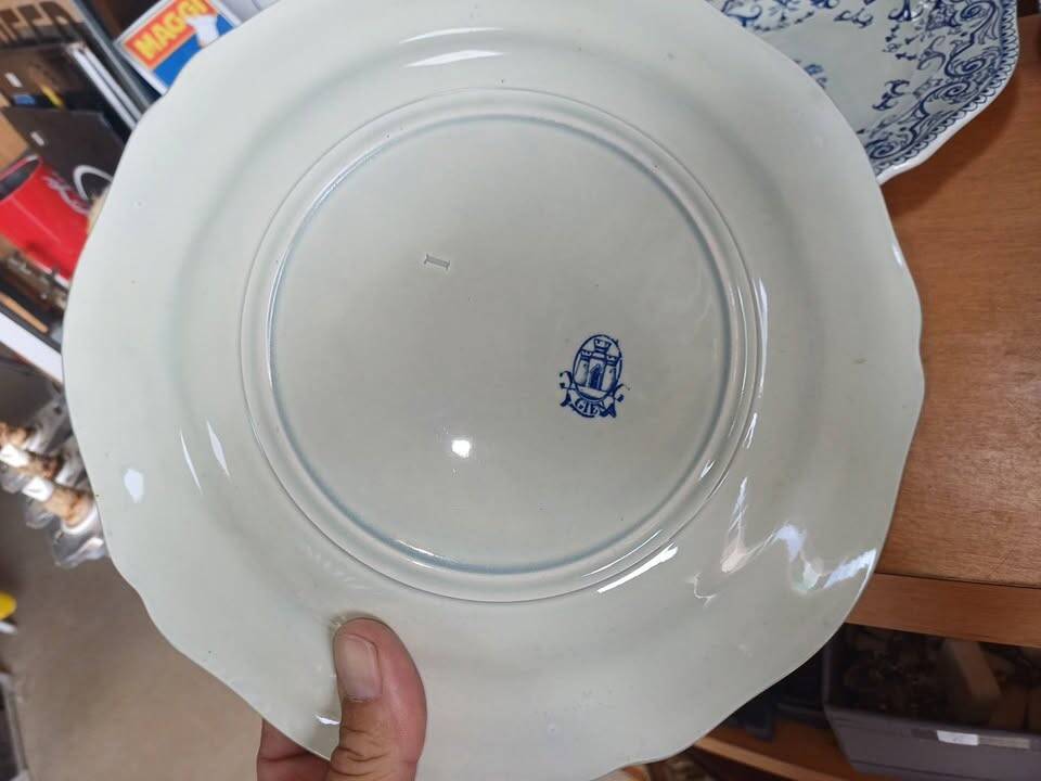 Superbe lot de 5 assiettes plates anciennes