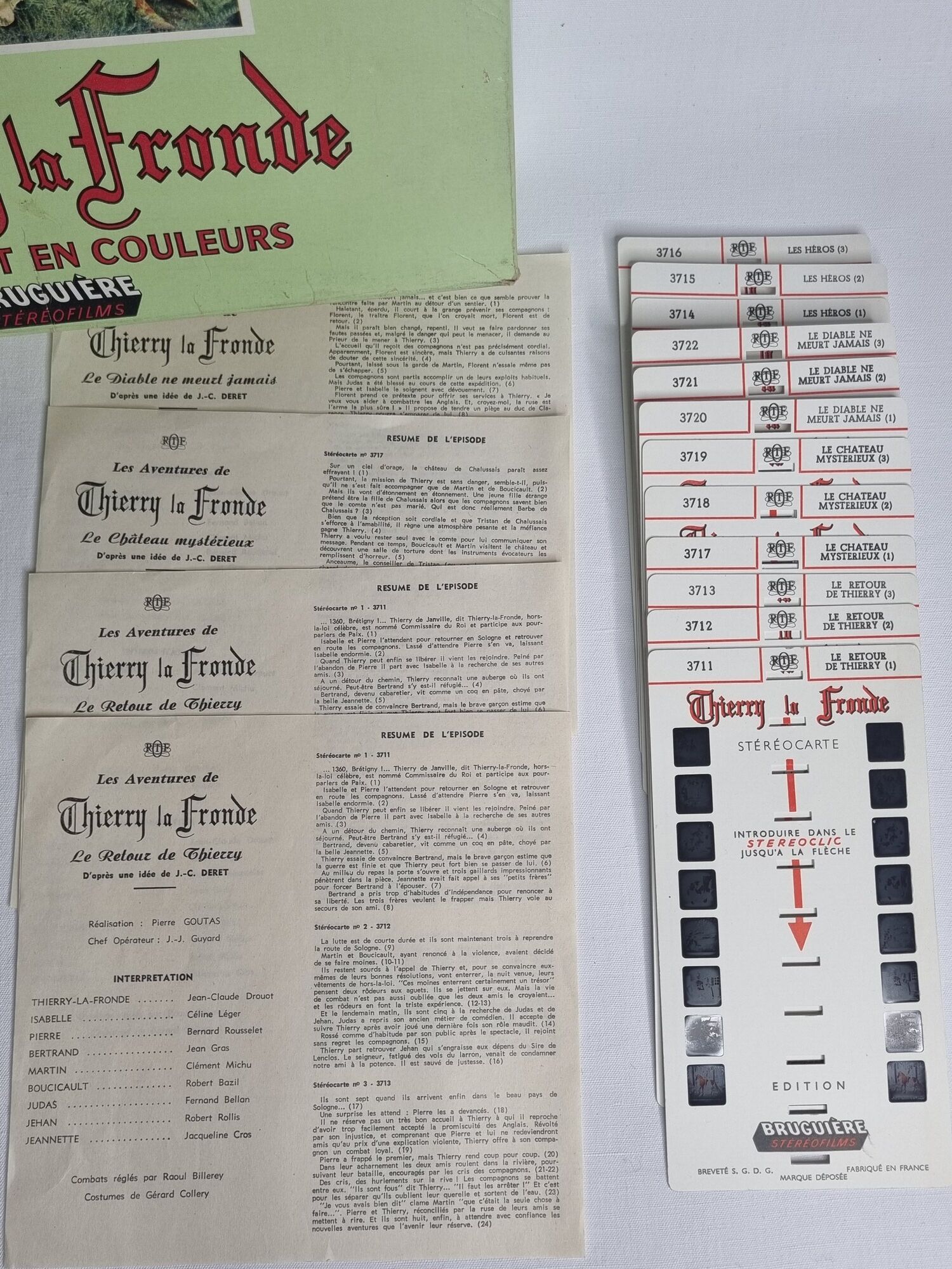 Box set "Thierry La Fronde" published by the ORTF, 60s