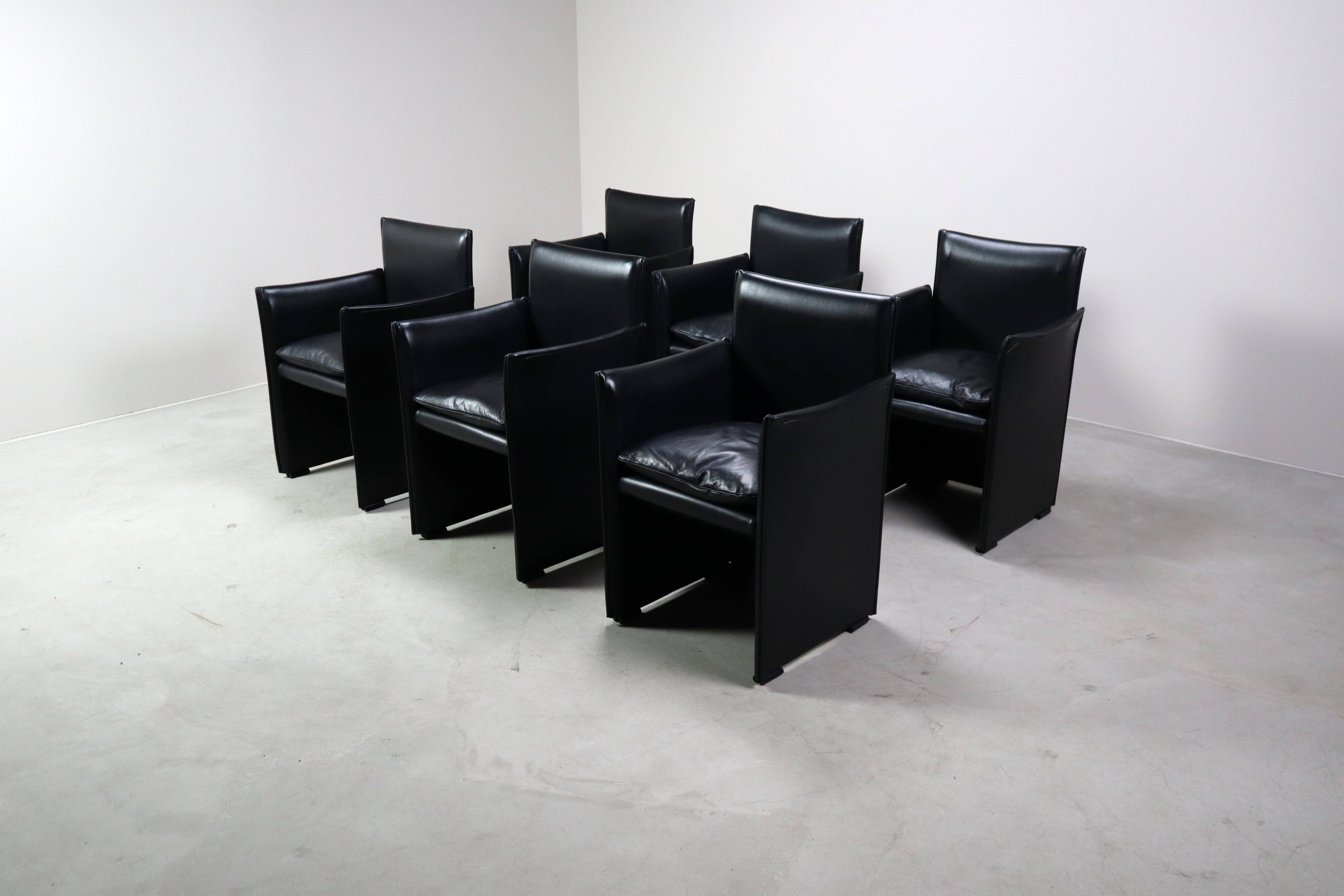 Set of six  Break 401 armchairs by Mario Bellini for Cassina