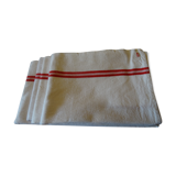 Lot of 4 red striped bis towels