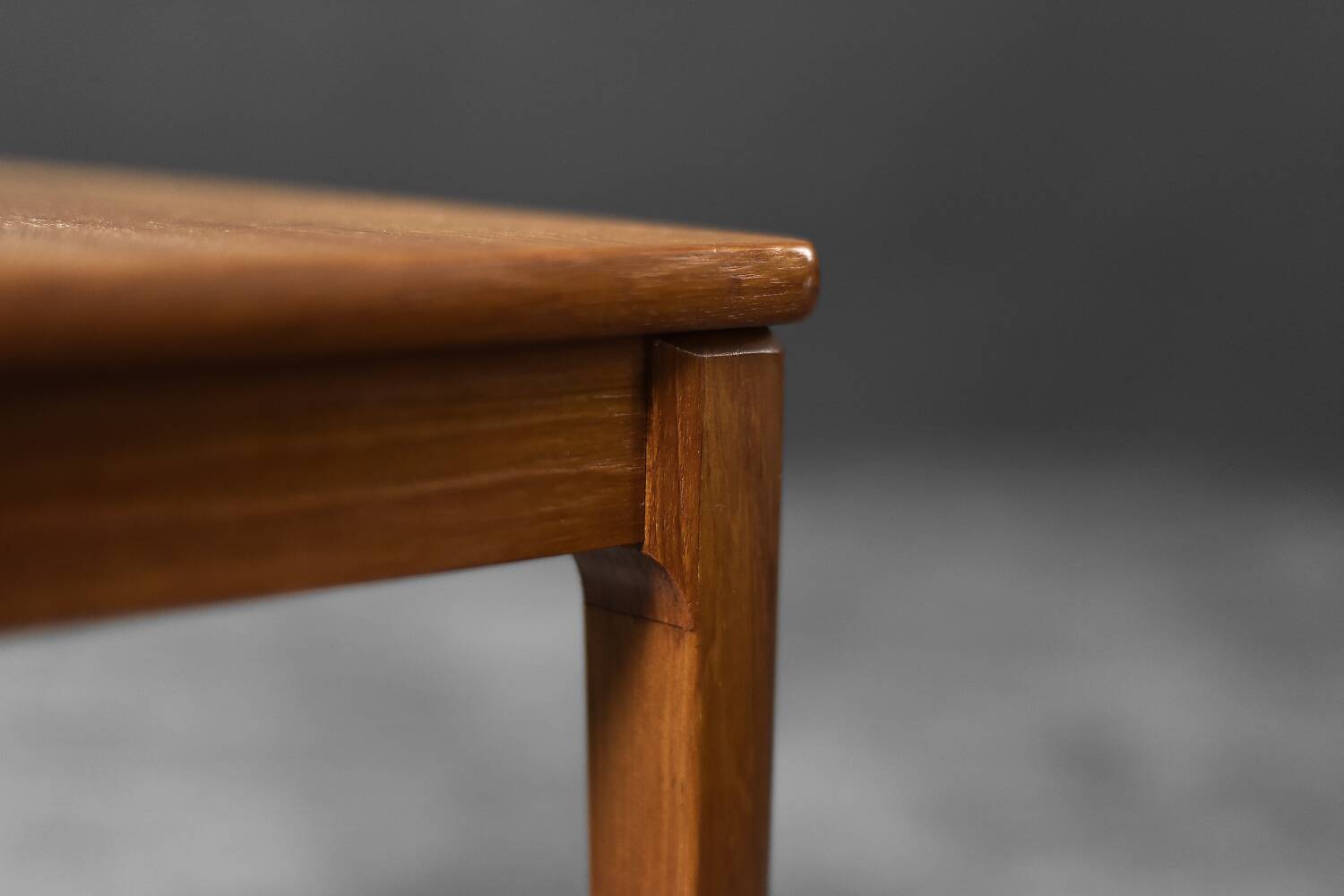 Vintage Mid-Century Scandinavian Modern Brown Teak Side Tables