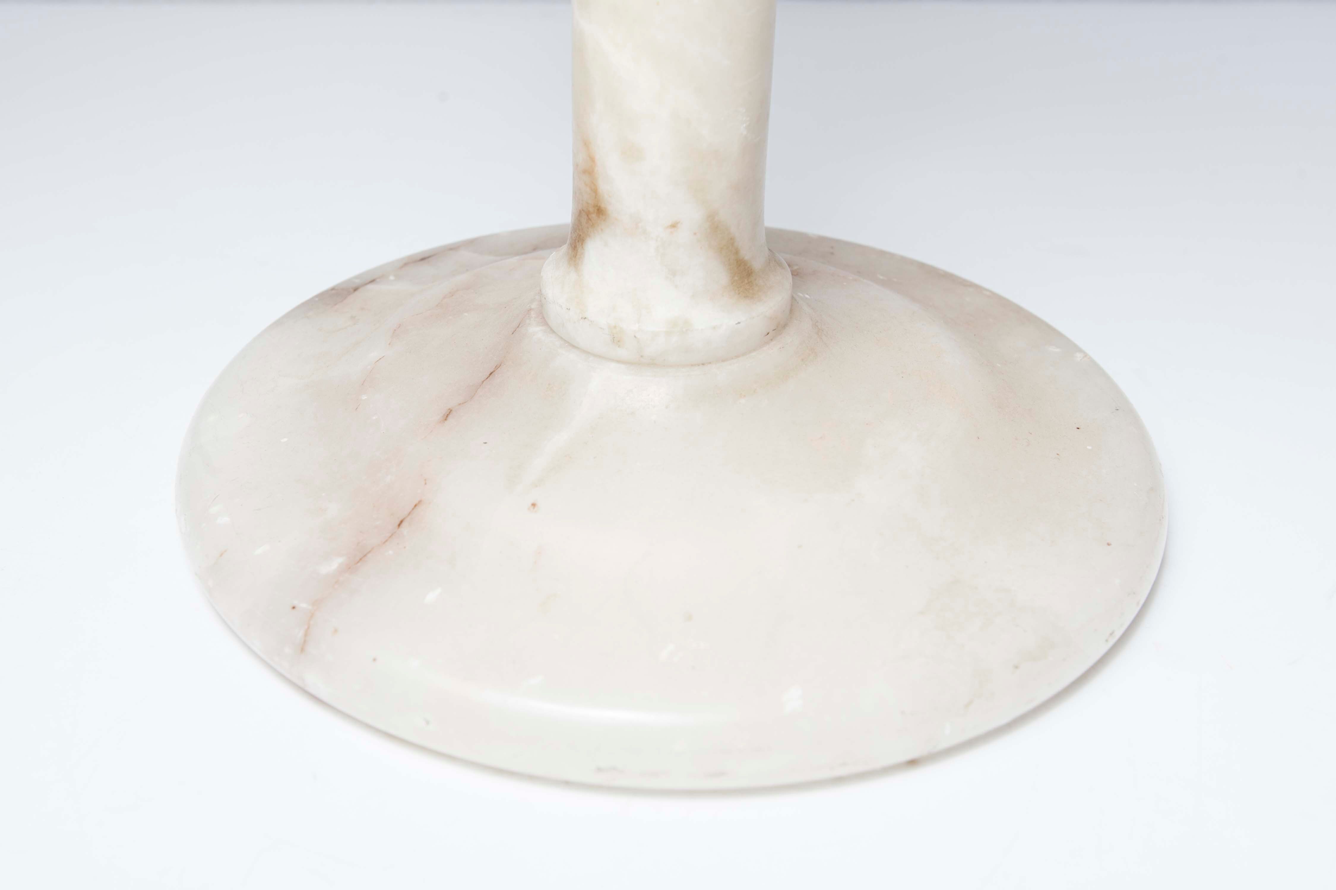 1930 white marble and chrome ashtray