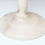 1930 white marble and chrome ashtray