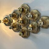 Set of 9 brass wall lights, Motoko Ishii for Staff Leuchten 1970