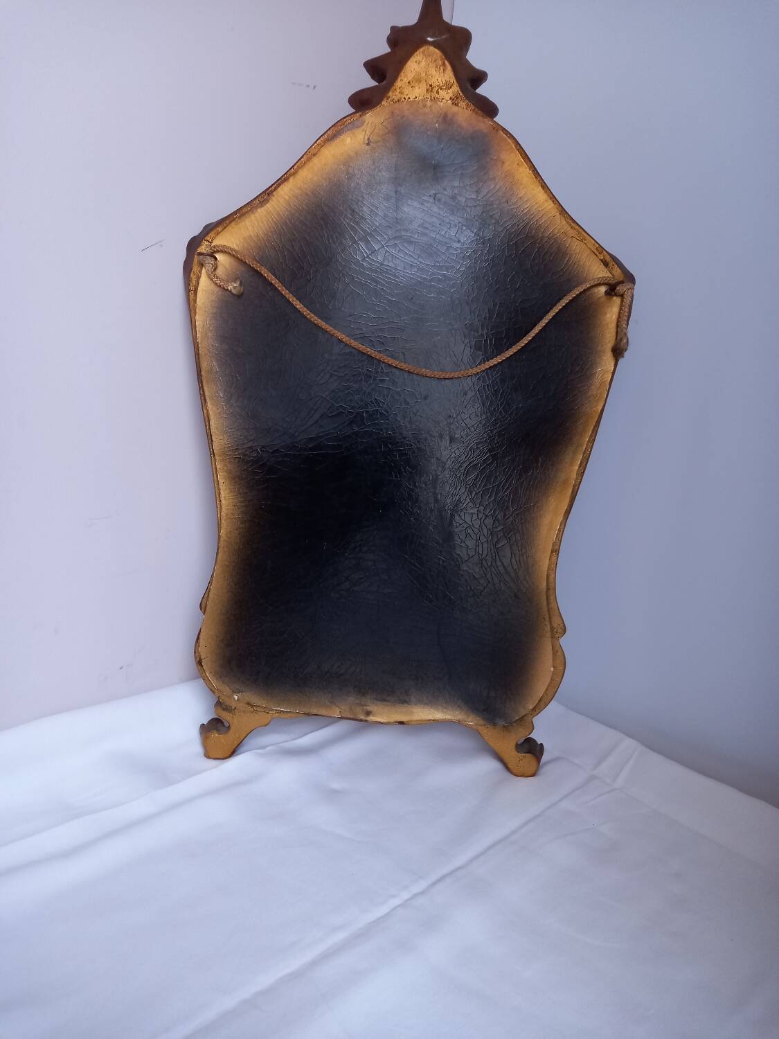 Antique gilded wooden mirror