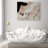 Lean On Me - Modern Abstract Art Canvas, 81x100cm, unique piece