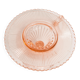 Pale pink glass candlestick mid-century, Europe, 1960s