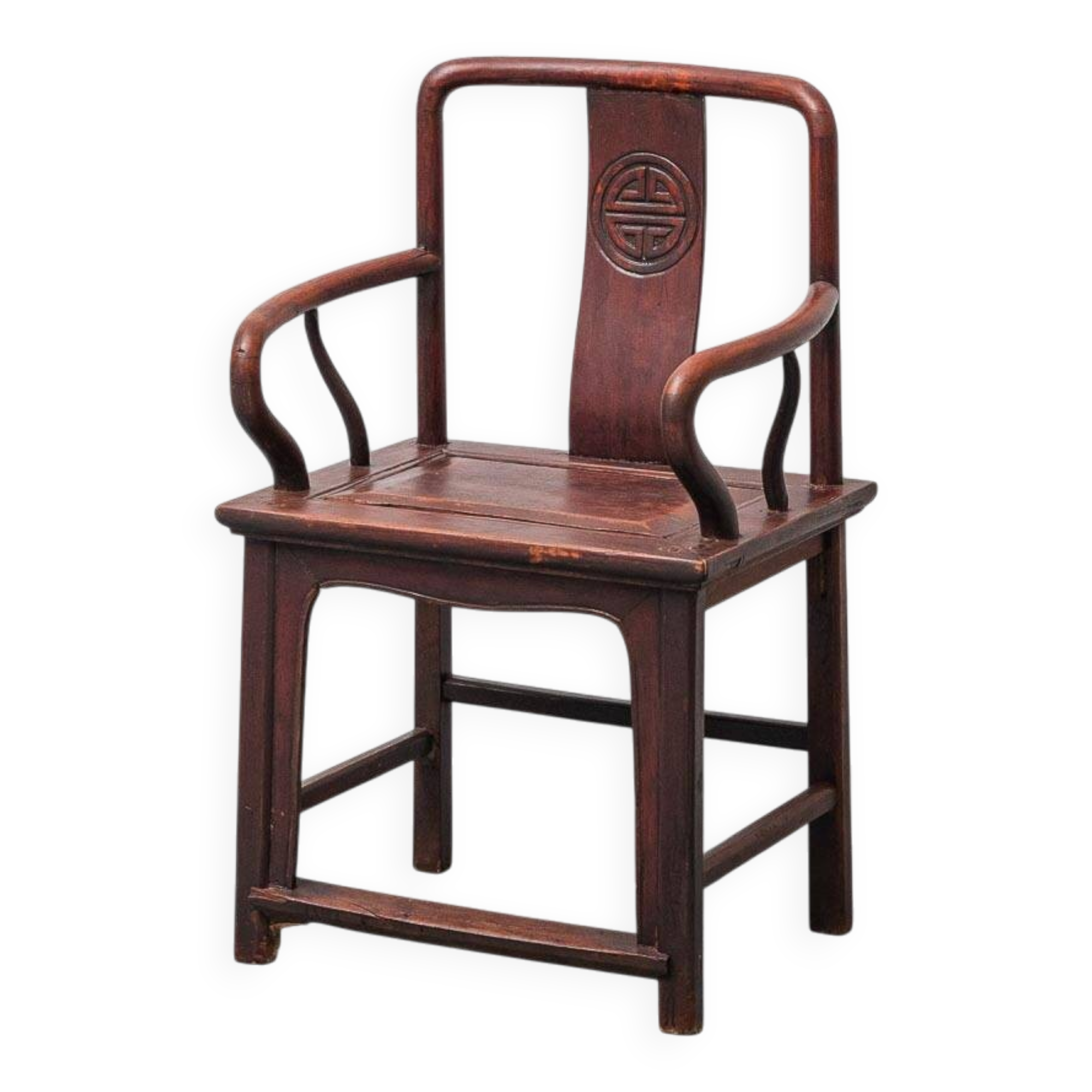Fauteuil avec accoudoirs en bois, Chine, style dynastie Ming, 19e siècle