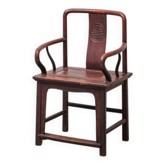 Armchair with armrests in wood, China, Ming Dynasty style, 19th century