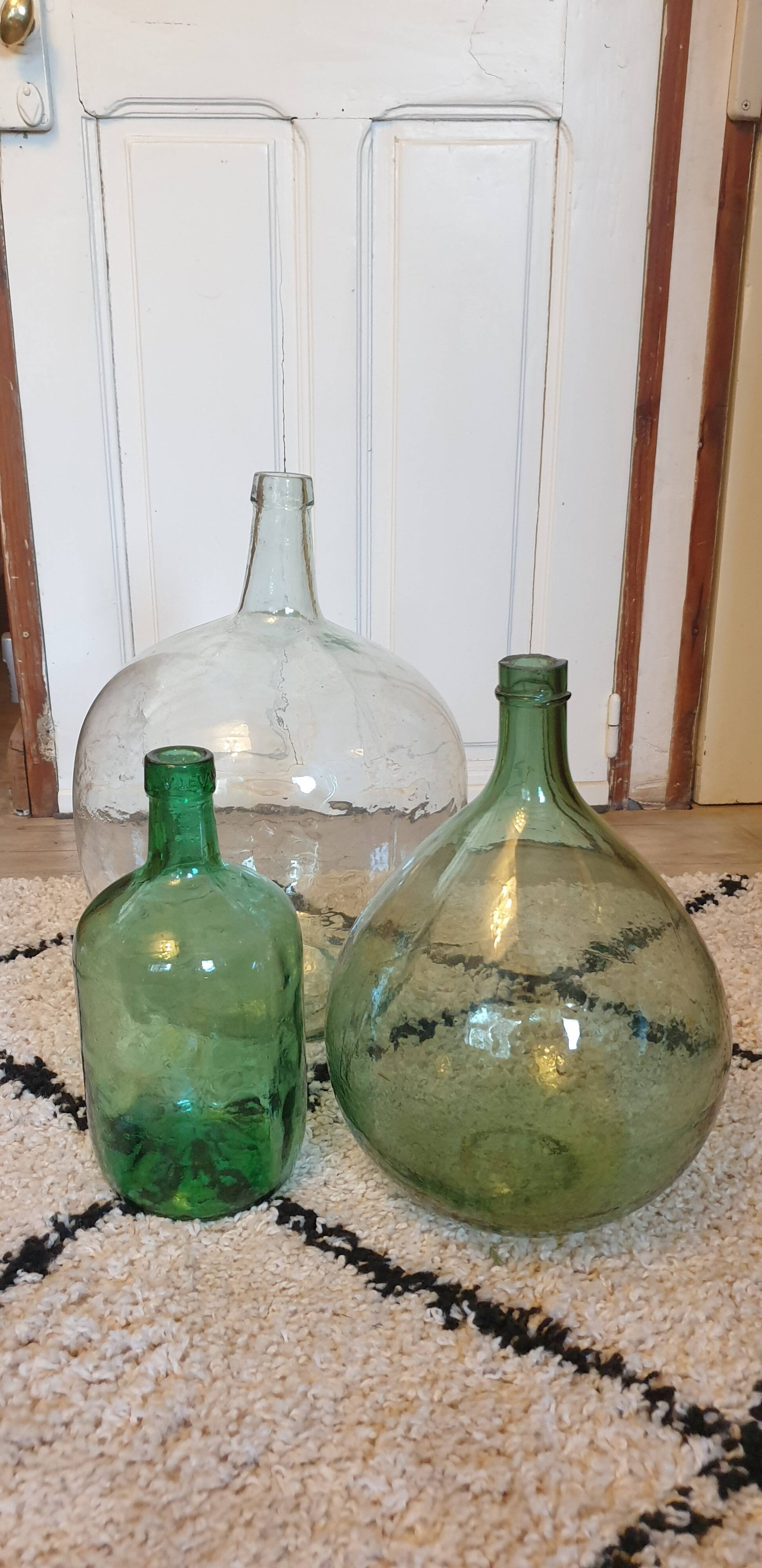 Lot of three demijohns