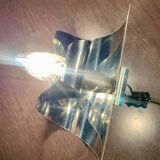 Pair of vintage chrome wall lights, circa 70's