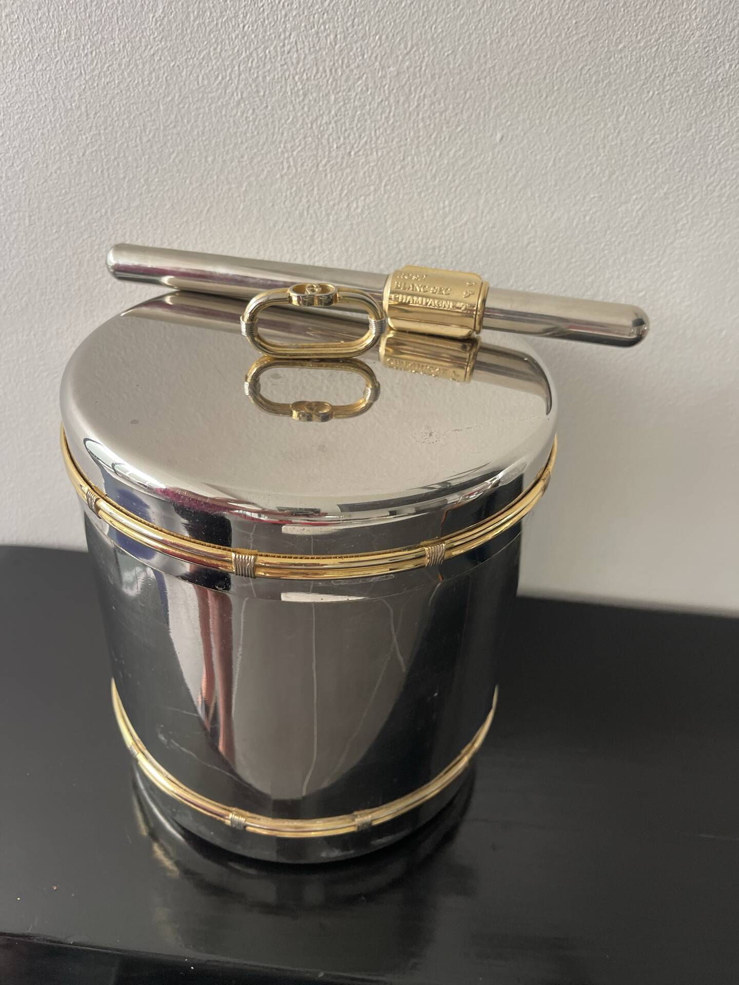 Gucci vintage champagne bucket silver-plated Hollywood Regency