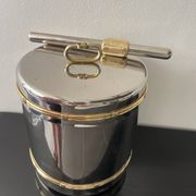 Vintage Gucci champagne bucket in silver-plated metal in Hollywood Regency style.