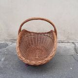 Wicker log basket