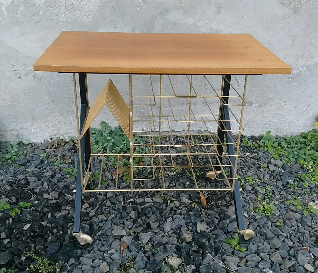Porte-vinyles design années 50-60