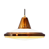 Danish hanging lamp in solid copper, 1970s