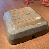 Stoneware ashtray, floral pattern