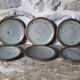Set of 6 Pierre Digan pyrite stoneware dessert plates