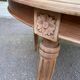 Art Deco round extendable dining table stripped in solid walnut from the 1920s.