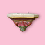Polychrome plaster wall console