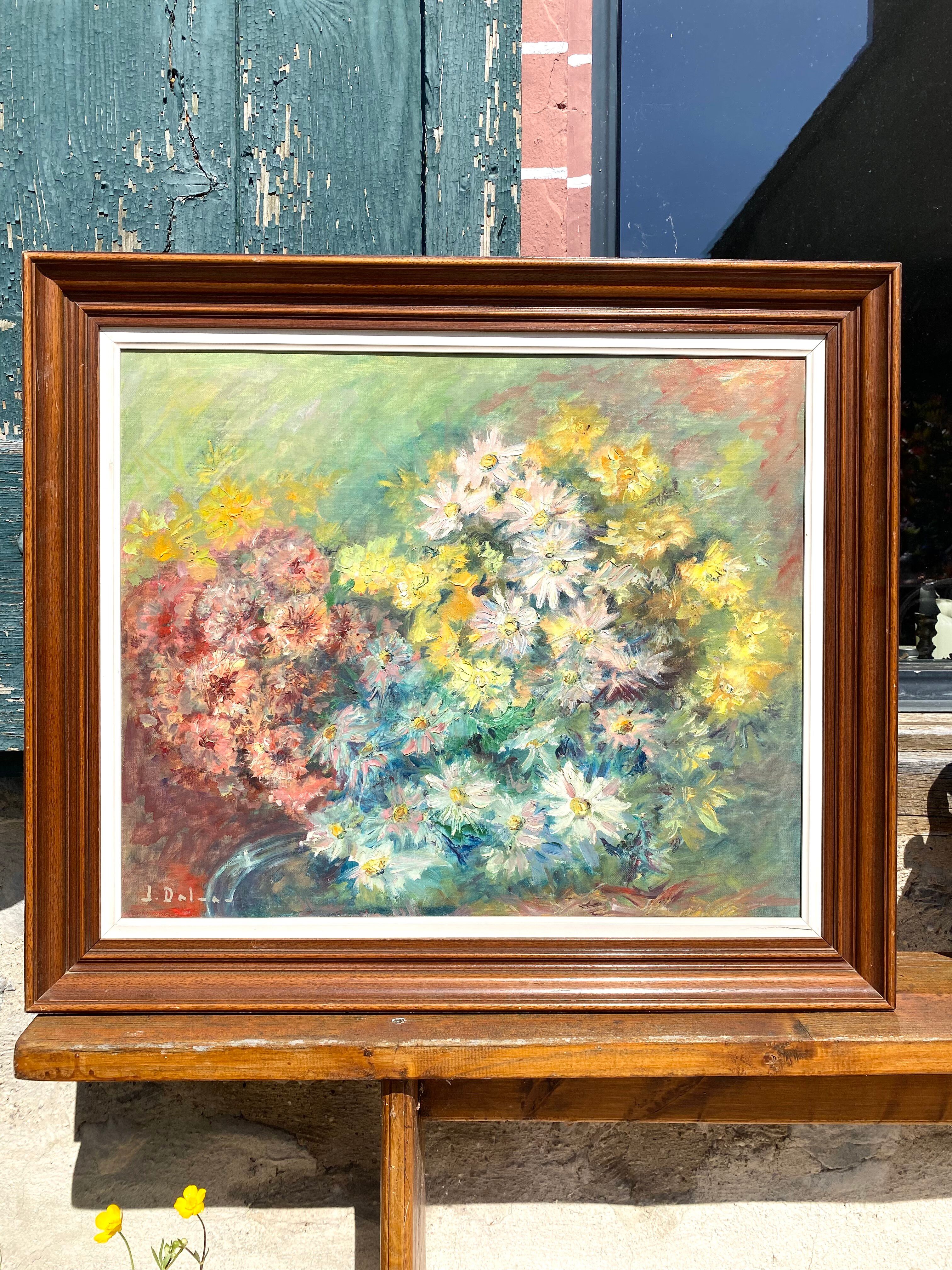 Huile sur toile - Bouquet impressionniste - 1950 il