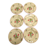 6 Lunéville Réberbère tulip deep plates