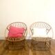 Paire de Fauteuils Rotin - Coquilles