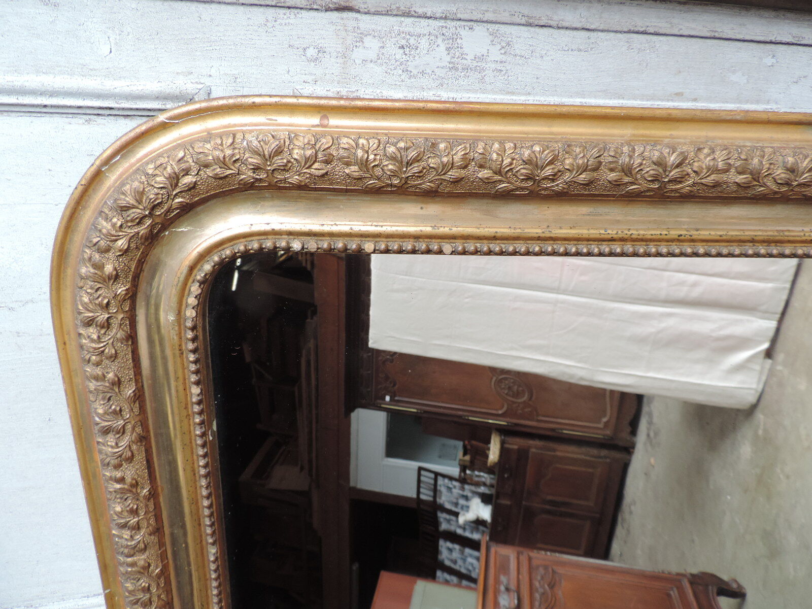 Large golden mirror Louis - Philip Ancient