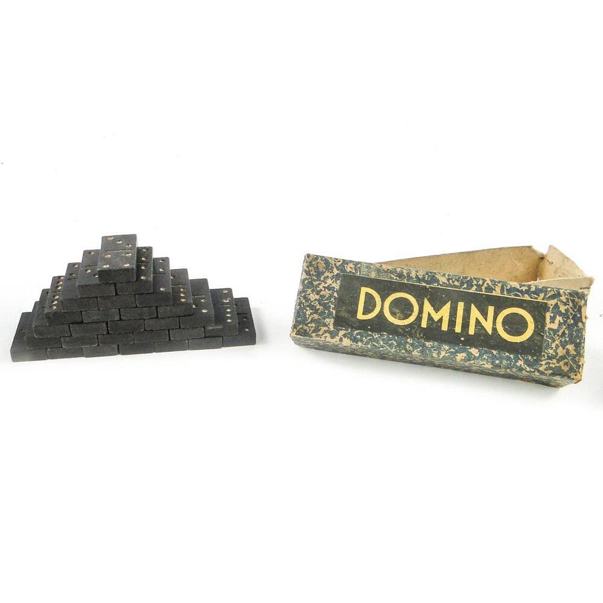 Jeu de dominos postmoderne, Pologne, années 1970, ensemble de 28.