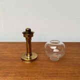 Brass and glass candle holder by Harald Buchrucker, mid-century, 1960s.