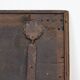 Rustic and weathered antique oak chest from the 18th century.