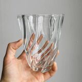 Vase en verre cristal transparent