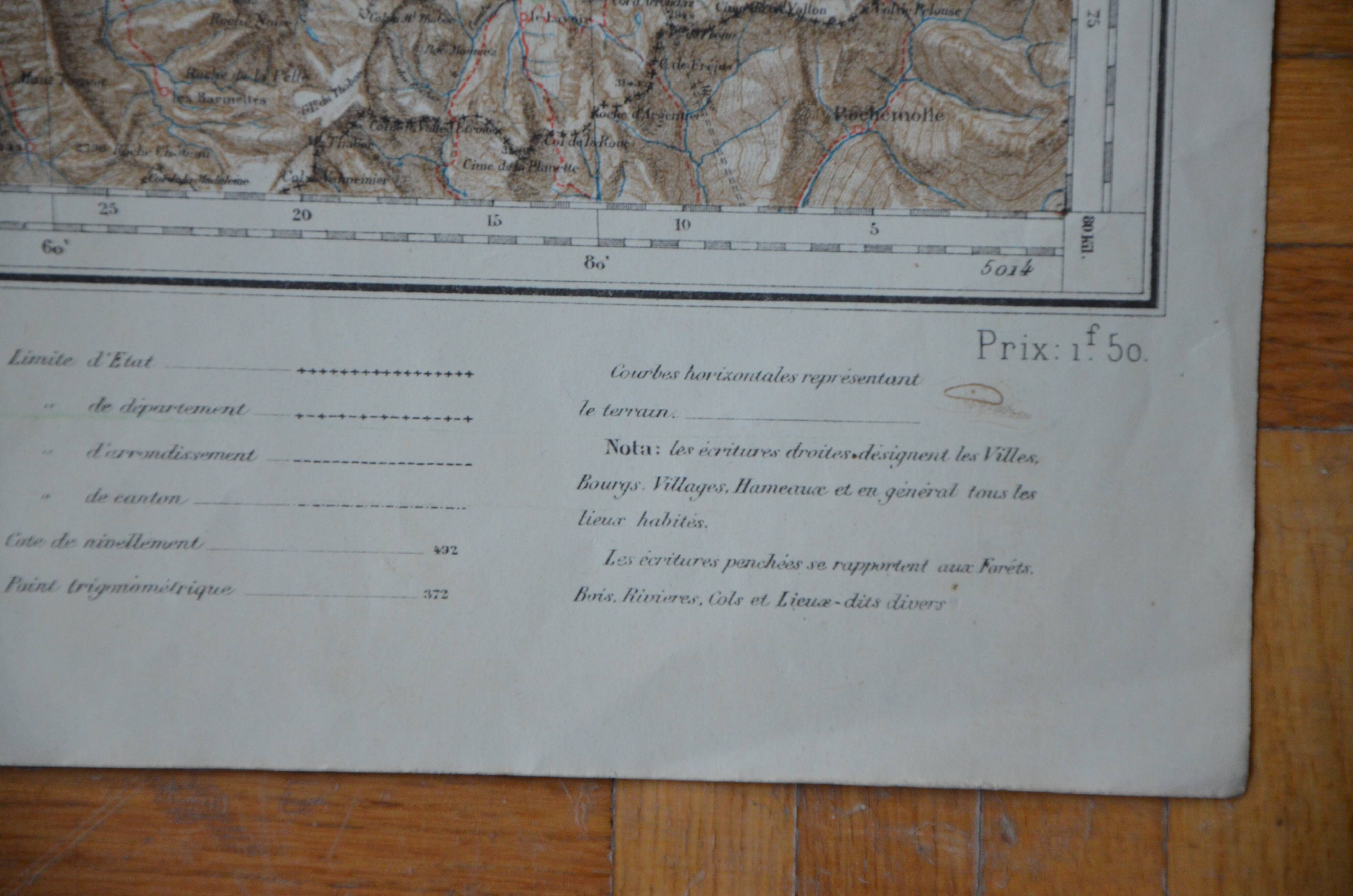 Carte vintage de Grenoble
