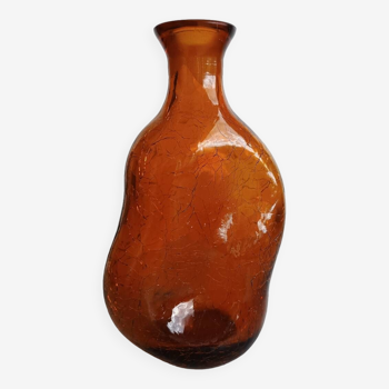 Vase marron craquelé forme originale