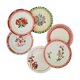 6 old flat plates mismatched in earthenware