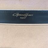 Old travel Gerard Henon leather black briefcase