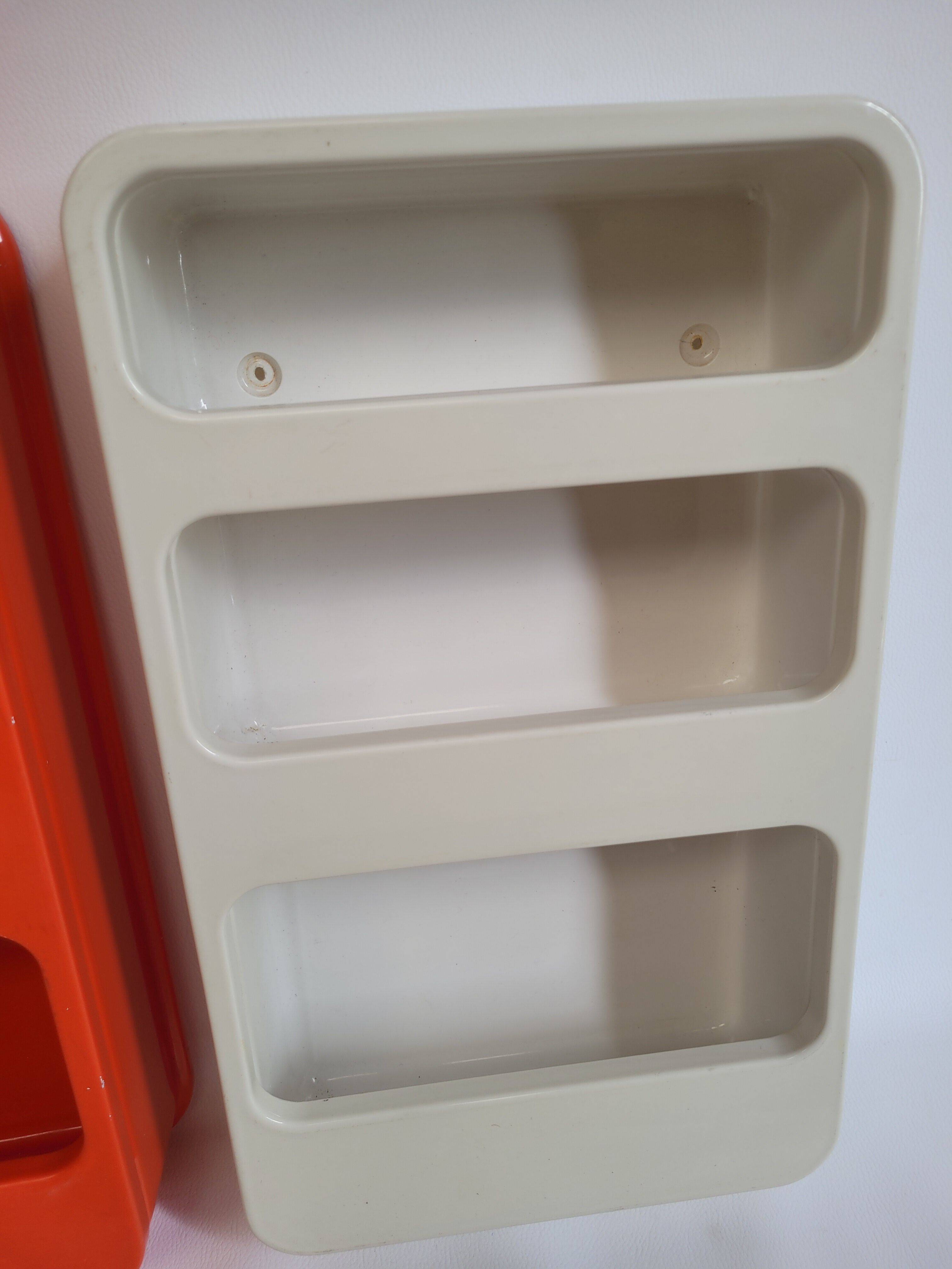 Prisunic plastic wall shelves